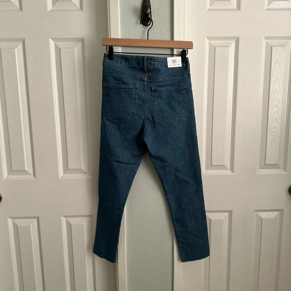NWT H&M Rhinestones Skinny Ankle High Waist Jeans Size: 29 - Picture 5 of 10